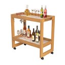 Ver imagem 1 de Carrinho Multiuso Aparador Barzinho Orfeu com Rodizios Pérola Movelove