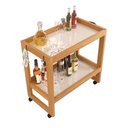 Ver imagem 7 de Carrinho Multiuso Aparador Barzinho Orfeu com Rodizios Pérola Movelove