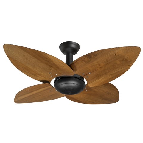 Ventilador de Teto Office Jet Aspen Venti-Delta Preto 4Pás Imbuia 110V+Controle