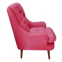 Ver imagem 3 de Kit 2 Poltronas Decorativas Lille Suede Rosa Pink - Dominic Decor