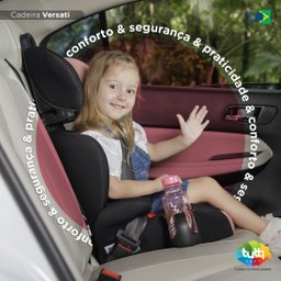 Cadeira Infantil para Automóvel 9 a 36kg Cadeirinha Assento Booster Versati Tutti Baby Rosa - 2