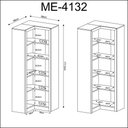 Ver imagem 2 de Armário de Canto para Escritório Me4132 Amêndoa Tecnomobili