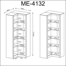 Armário de Canto para Escritório Me4132 Amêndoa Tecnomobili - 2 Armário de Canto para Escritório Me4132 Amêndoa Tecnomobili - 2