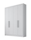 Ver imagem 2 de Guarda Roupa Solteiro 4 Portas 3 Gavetas - Sevilha-branco - Móveis Novo Horizonte