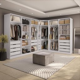Quarto Modulado Kappesberg Adapt Branco 12 Portas 342cm X 263cm - 7