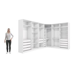Quarto Modulado Kappesberg Adapt Branco 12 Portas 342cm X 263cm - 6
