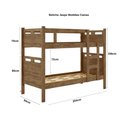 Ver imagem 4 de Beliche Vira Duas Camas Solteiro Jaspe Castanho