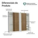 Ver mais imagens de Conjunto 2 Guarda Roupas Casal Tokio 4 Portas Correr MDP Branco-Rustic Madesa