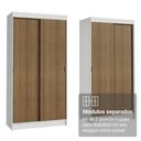 Ver imagem 4 de Conjunto 2 Guarda Roupas Casal Tokio 4 Portas Correr MDP Branco-Rustic Madesa