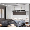 Ver imagem 2 de Quarto Modulado de Casal Branco Diamante C/ Roupeiro Roupeiro e Mesa de Cabeceira