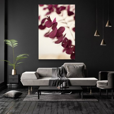 Quadro Decorativo Tela Vertical Florido sem Moldura e sem Vidro 100X160