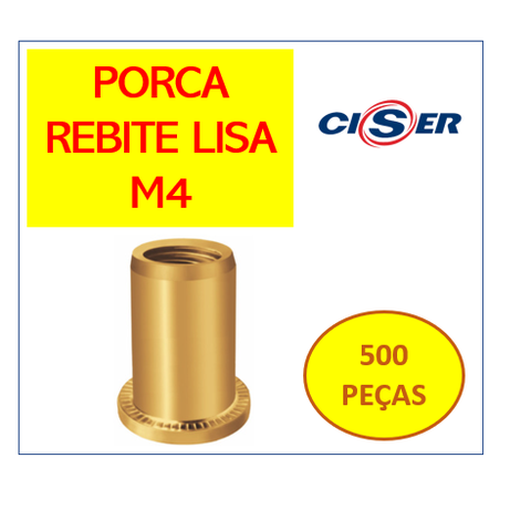 Rebite com Rosca Interna M4 Porca Rebite Popnut Emb. C/ 500
