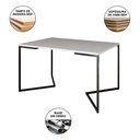 Ver imagem 5 de Mesa Jantar Industrial Preta Retangular 137x90cm Base V Ferro Preto com 6 Poltronas Bra Marrom