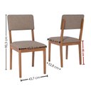 Ver imagem 3 de Kit 2 Cadeiras Estofadas Madeira Maciça 22159 Linho Bege Ornar
