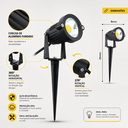Ver imagem 4 de Kit 10 Luminárias Espeto LED 5W Jardim IP65 Bivolt 3200k 45°