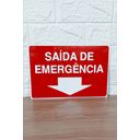 Ver imagem 3 de Placa de Sinalização Saida de Emergencia 20x30 Cm Horizontal