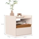 Ver imagem 3 de Mesa Cabeceira Suspensa Bariloche Off White Nature