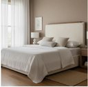 Ver imagem 1 de Cabeceira de Cama Box Casal 138 Cm Toscana Casavezi Suede Veludo Bege