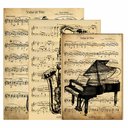 Ver imagem 4 de Kit 3 Quadro Decorativo Musica Clássica Retro Piano Violino 28x20cm