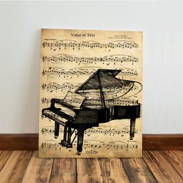 Kit 3 Quadro Decorativo Musica Clássica Retro Piano Violino 28x20cm - 7