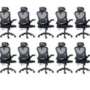 Ver imagem 1 de Kit 10 Cadeiras para Escritório Presidente Office Columbus com Tela Mesh