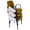 Ver imagem 1 de 03 Cadeiras Universitárias Linha Hotel Auditório Amarelo