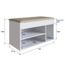 Ver imagem 2 de Banco Sapateira Baú Sp080 Madeira Branco
