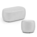 Ver imagem 5 de Conjunto 02 Puffs Decorativos Orgânicos Molly Couríssimo Branco - Abmaza