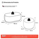 Ver imagem 7 de Conjunto 02 Puffs Decorativos Orgânicos Molly Couríssimo Branco - Abmaza