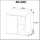 Ver imagem 3 de Conjunto de Banheiro com Gabinete Suspenso 60cm e Espelheira com 3 Prateleiras Branco/Mármore