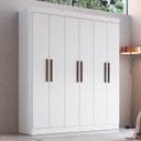 Ver imagem 1 de Guarda-Roupa New Xangai 6 Portas 2 Gavetas Internas Branco