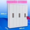 Ver imagem 4 de Guarda-Roupa New Xangai 6 Portas 2 Gavetas Internas Branco