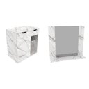 Ver imagem 2 de Conjunto de Banheiro com Gabinete Suspenso 60cm e Espelheira com Prateleira Branco/Mármore