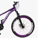 Ver imagem 2 de Bicicleta Aero Venum Aro 26 Montada 21 Marchas Quadro Alumínio Descanso Lateral