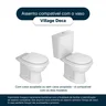 Assento Sanitário Poliester Village Amendoa Para vaso Deca - 4