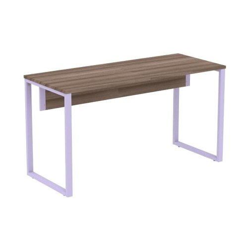 Mesa Escritório P25 Tub Pandin 150 Cm Largura X 70 Cm Profundidade Tampo Mdp Walnut Pé Aço
