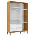 Ver imagem 4 de Cômoda 6 Gavetas e Guarda Roupa Unique 3 Portas Freijó Branco Soft Eco Wood - Matic