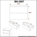 Ver imagem 6 de Conjunto de Banheiro com Gabinete Suspenso 2 Gavetas e Espelheira 2 Prateleiras Branco/Amêndoa