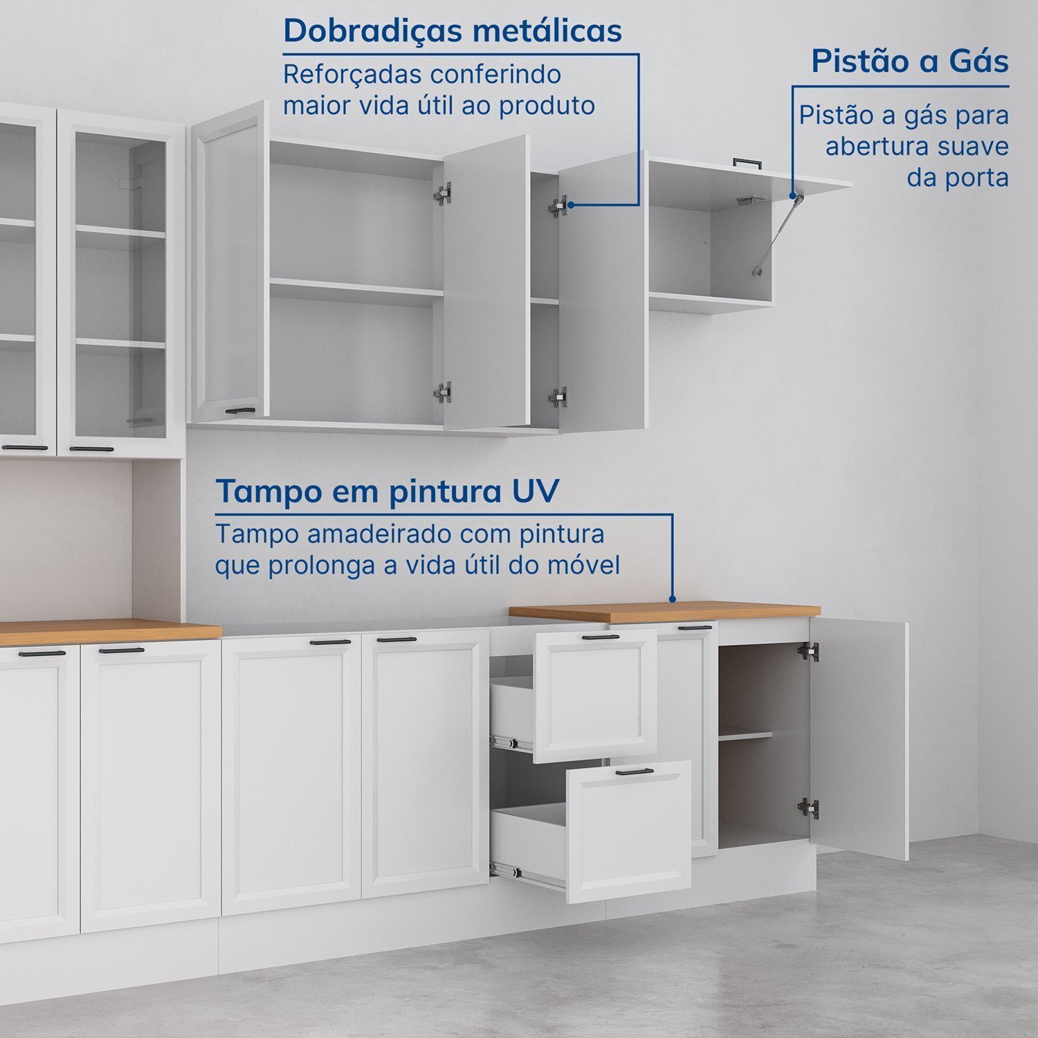 Cozinha Compacta 2 Peças 2 Balcões Soho Cabecasa Madeiramadeira - 6