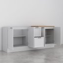Ver mais imagens de Cozinha Compacta Planejada 2 Peças 2 Balcões Soho CabeCasa MadeiraOriginals Branco