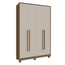 Ver imagem 1 de Guarda Roupa Solteiro 4 Portas Rimo New Paranoá Móveis Rimo - Jequitibá/offwhite