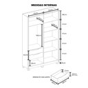 Ver imagem 4 de Guarda Roupa Solteiro 4 Portas Rimo New Paranoá Móveis Rimo - Jequitibá/offwhite