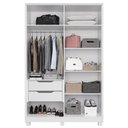 Ver imagem 2 de Guarda Roupa Solteiro 4 Portas Rimo New Paranoá Móveis Rimo - Jequitibá/offwhite