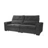 Sofá Retrátil e Reclinável 230 cm Alaska Veludo Cinza Grafite Chamby Móveis - 4