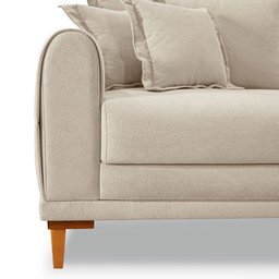Sofá Logan 2 Lugares 1,60 Boucle Bege - Lucadi Home - 5