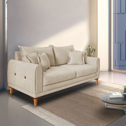 Sofá Logan 2 Lugares 1,60 Boucle Bege - Lucadi Home - 6