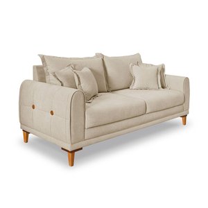 Sofá Logan 2 Lugares 1,60 Boucle Bege - Lucadi Home