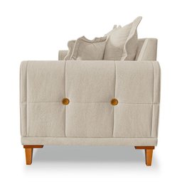 Sofá Logan 2 Lugares 1,60 Boucle Bege - Lucadi Home - 2