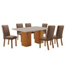 Ver imagem 2 de Mesa de Jantar Eloise c/ 6 Cadeiras Lira Tampo em MDF Vidro