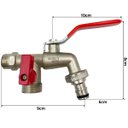 Ver imagem 4 de Tanque de Plástico 40l Preto + Torneira com Duas Saídas + Sifão Sanfonado com Copo Preto + Veda Rosc